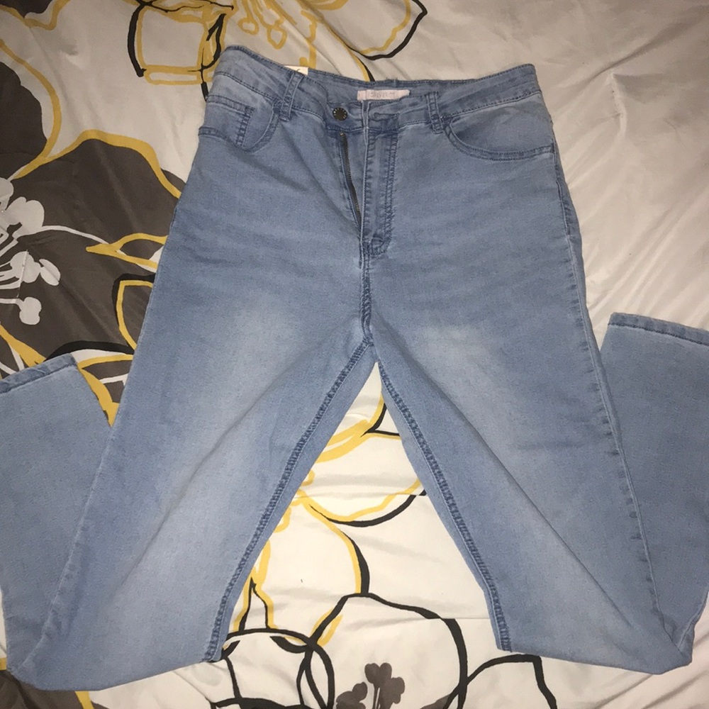 high rise skinny jeans